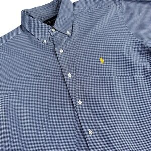 Polo Ralph Lauren Short Sleeve Button Down Shirt Men's XL Blue Gingham Check